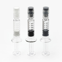 Seringues en verre blanches de 1 ml pour distillat d'huile, avec embout Luer Lock, pour RSO