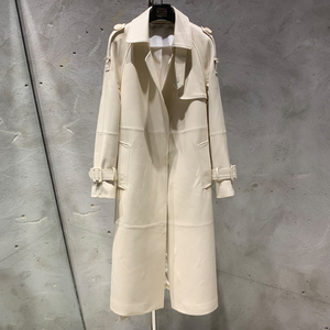 Cappotto Lungo Oversize in Vera <span class=keywords><strong>Pelle</strong></span> di Pecora, Giacca in <span class=keywords><strong>Pelle</strong></span> Scamosciata da Donna - Product Image 4
