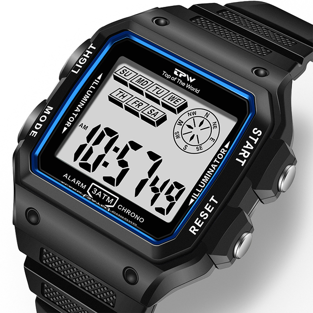 Fashion Custom Waterproof Relogio Reloj Led Sport Chronograph Digital Watch for Men