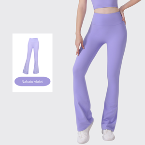 USA Oversea Premium Stretchy High Waist Women Yoga <b>Flare</b> <b>Leggings</b> <b>Flare</b> Pants for Gym Fitness Casual Daily and Sports - Product Image 6