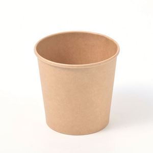 Bol à salade jetable en papier kraft biodégradable écologique avec couvercle en plastique, compatible micro-ondes, pour camping - Vente en gros - Product Image 4