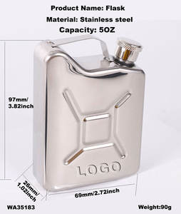 Miroir de Flagon <span class=keywords><strong>d</strong></span>'or Portable en acier inoxydable moderne, 5oz, bouteille <span class=keywords><strong>d</strong></span>'alcool vert <span class=keywords><strong>Olive</strong></span> Wisky Jerrican en forme de tambour - Product Image 2