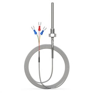 Capteur de température industriel Madincos MTS100 de classe A à 3 fils PT1000/PT100 RTD, sonde en acier inoxydable OEM/ODM, PTFE plaqué argent