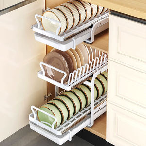 Tiroir coulissant Double niveau sous les organisateurs d'évier glisser plaque bol étagère de <span class=keywords><strong>rangement</strong></span> armoires de <span class=keywords><strong>cuisine</strong></span> étagères coulissantes - Product Image 2