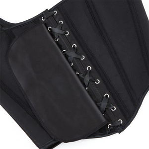 Disponible hasta la talla 2XL, Corsé Gótico Negro Satinado con Tirantes, Soporte para el Busto, Efecto Push-Up y Ajuste Delgado, Estilo Dulce y Moderno, Ideal como Prenda Exterior - Product Image 6