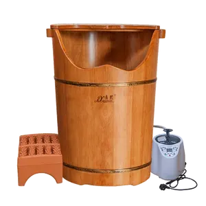 新製品Multi機能Wooden Soak Bucket Cedar Wood Foot Bath Basin Steam Sauna Message Barrel