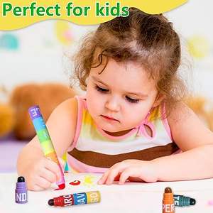 Bolígrafo resaltador de empalme creativo, de 6 colores punta redonda, resaltador de marca de énfasis de color Vintage, bolígrafo de garabato fluorescente - Product Image 6