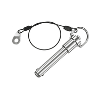 Goupilles de verrouillage à bille en acier inoxydable 304 OEM d'usine, à dégagement rapide avec bouton et poignée, avec cordon de sécurité
