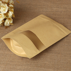 200 Sacchetti di Carta Marrone con Finestra 3,9*5,9 Pollici Buste Richiudibili <span class=keywords><strong>per</strong></span> Alimenti Sacchetti con Cerniera Riutilizzabili Buste Sigillabili in Mylar - Product Image 3