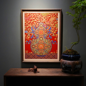 Jarrón de Calabaza Persimón de la Buena Suerte, de Latón y Madera, Hecho a Mano, Arte Clásico Original Chino, Regalo Auspicioso para Familiares y Clientes, <span class=keywords><strong>Guge</strong></span> - Product Image 3