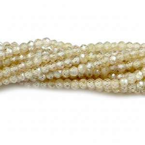 Cuentas de piedras preciosas facetadas Rondel pequeñas de circón marrón Natural, corte suelto para hacer joyas, cuentas de piedra - Product Image 1