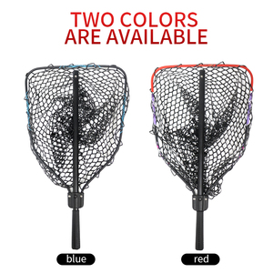 Filet de pêche 113cm aluminium pliable épuisette maille en silicone souple PVC poignée filet de dégagement pour mouche truite saumon bar <span class=keywords><strong>Kayak</strong></span> pêche - Product Image 2