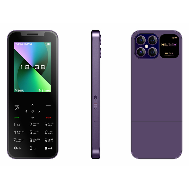 X10-F 2.4inch Screen Mobile Phone OEM SKD 4 Sim Cards Multi Color GSM Feature Phone With Camera Video FM Phone