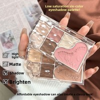 Tragbare Fantasy Star Sand Sechsfarben-Lidschattenpalette Vielseitige Erdfarben Einfach Aufzutragende Matte Lidschatten