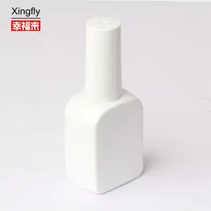 13ml Special Shape Luxury Glass Gel Nail Polish Bottle With Plastic Caps And Brush