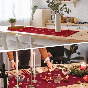 Rectángulo decorativo resistente al calor 39 "X 12" <span class=keywords><strong>Camino</strong></span> <span class=keywords><strong>de</strong></span> <span class=keywords><strong>mesa</strong></span> <span class=keywords><strong>de</strong></span> <span class=keywords><strong>fieltro</strong></span> <span class=keywords><strong>de</strong></span> Navidad rojo con estrellas huecas para decoraciones <span class=keywords><strong>de</strong></span> <span class=keywords><strong>mesa</strong></span> <span class=keywords><strong>de</strong></span> Navidad - Product Image 5