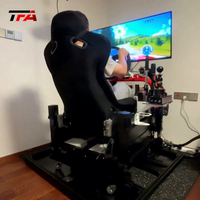 de conducción de coche con soporte de monitor único, kit de simulación de carreras de extrusión de aluminio negro, 4080