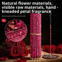 Rose Line Fragrance Hand Rubbing Petals Aromatherapy Natural Handmade Chinese Incense Sticks Boxed Packaging Household Indoor