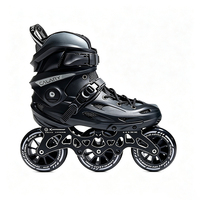 Patins à roulettes en ligne professionnels de haute qualité, patins à roulettes en ligne à trois roues, roues réglables en PU de 110 mm