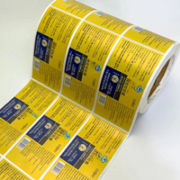Rouleau de papier vinyle adhésif BOPP personnalisé étiquette d'emballage personnalisée étanche avec impression de logo étiquette autocollante BOPP privée