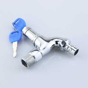 Couvercle de verrouillage extérieur en cuivre antivol à ouverture rapide <span class=keywords><strong>robinet</strong></span> de machine à laver à clé froide unique - Product Image 2