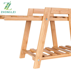 Soporte <span class=keywords><strong>de</strong></span> Bambú Personalizado <span class=keywords><strong>de</strong></span> 2 Niveles para <span class=keywords><strong>Macetas</strong></span> <span class=keywords><strong>de</strong></span> Interior - Product Image 2