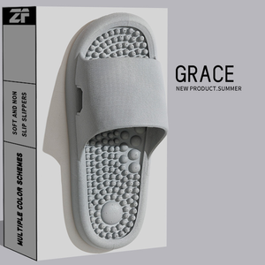 Pantuflas de EVA para Interiores, Diseño Moderno con Parte Superior Ondulada, Estilo Nuevo de Verano, para Baño, con Amortiguación, Masaje de Pies, para Mujer - Product Image 6