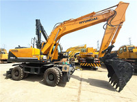 Excavatrice utilisée de roue Hyundai 210w-9 fabriquée en Corée à vendre Excavatrice d'occasion sur pneus Excavatrice Hyundai 210w-9