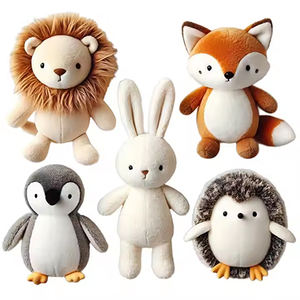 Fábrica venda direta boa qualidade macio personalizado granel coelho raposa ouriço bichos empalhados brinquedos de pelúcia - Product Image 1