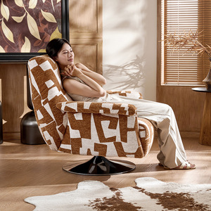 Modern Single Sofa Chair <b>Swivel</b> Comfortable Lounge Chair For Living Room Fabric Upholstery Home Use Bedroom Balcony - Product Image 3