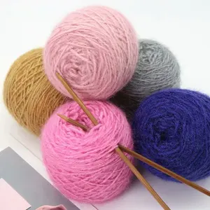 5ply 80% Cotton 20% Acrylic Tay Mềm Mại Đan 50G Len Crochet Melange Pha Trộn Ưa Thích Dệt Kim Sợi Bông Sữa Cho Tay Đan