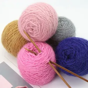 5ply 80% katun 20% akrilik lembut rajut Tangan 50g wol crochet melange dicampur mewah rajutan susu benang katun Untuk rajutan tangan