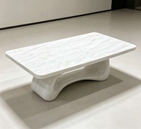 Table basse en marbre blanc jazz naturel de qualité supérieure, table d'appoint moderne en pierre pour la décoration intérieure de villas, hôtels et salons
