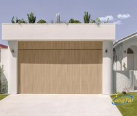 LONG TAI China Puerta de garaje personalizada de alta calidad Rejilla horizontal eléctrica moderna Puerta DE GARAJE DE ALUMINIO EE. UU. Para Villa
