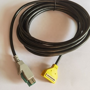 23998-02-r Vàng 12V cáp USB với PVC Áo khoác bện che chắn cho <span class=keywords><strong>verifone</strong></span> <span class=keywords><strong>pinpad</strong></span> mx915 mx925 máy in - Product Image 3