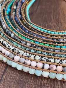 Stylish Natural Stone Hand Woven <b>Bracelet</b> Bohemian Style Multi-layer Winding <b>Bracelet</b> Handmade Jewelry <b>for</b> <b>Women</b> Uionen 648 - Product Image 2