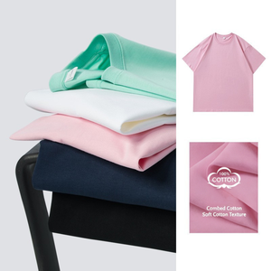 Nouveaux T-shirts Basiques Tendance à Épaules Tombantes en Coton, T-shirts Unis, Fabricants de T-shirts en Gros, T-shirts Personnalisés DTG pour Hommes - Product Image 2