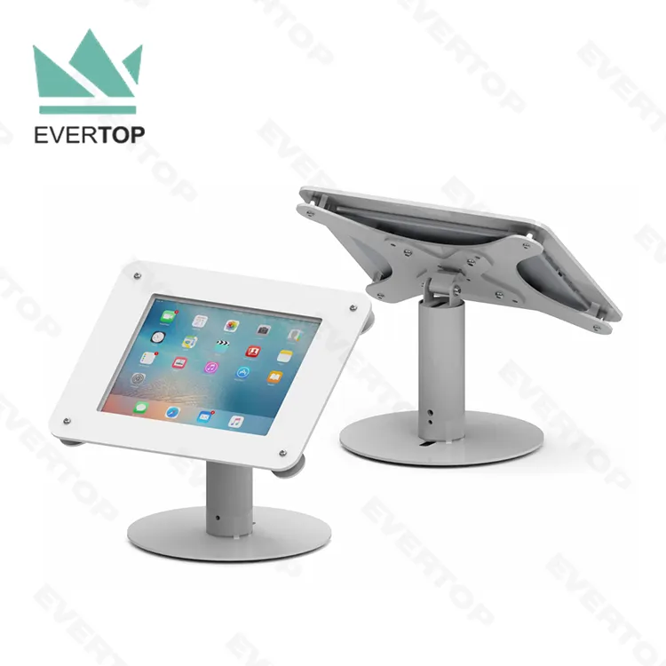 LST11B-B Customizable Acrylic Case Desk Top Rotary Base Tablet Security Stand Anti-Theft Tablet Kiosk Mount for iPad Kiosk Stand