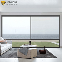 Fenêtre coulissante horizontale en alliage d'aluminium avec double vitrage, roulettes robustes, certifiée Energy Star pour usage résidentiel moderne