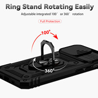 Étui de téléphone portable KINGSOUL KS923 - Antichoc, style Ins, en PC, personnalisable, avec béquille et anneau de support, compatible multi-marques 12/13