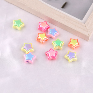 Cuentas Acrílicas Coloridas en Forma de Estrella 3D para Hacer Pulseras, Accesorios de Joyería DIY, Cuentas Sueltas de Resina Plástica de Colores Aleatorios - Product Image 3
