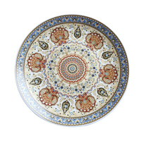 Assiettes plates en céramique de luxe, style bohème, grandes et peu profondes, pour dîner, steak, pâtes, service à domicile, mariage, fête, décoration