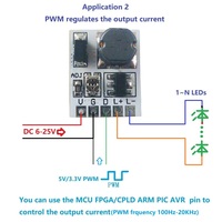 DC 12V 24V LED contrôle de gradation 0-910MA courant constant réglable PWM LED Module de pilote LD24AJTA _ MINI carte pour ESP32