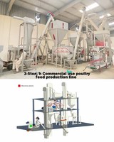 Ligne de production d'aliments fins automatique Lima 1-2 tonnes/heure pour la fabrication de granulés de fourrage pour poulets, lapins et moutons