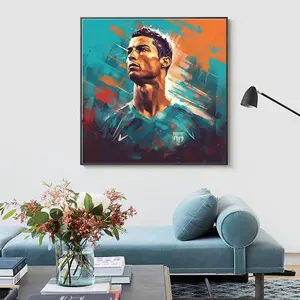 Hot Sell Picture Wall Poster Football Star Ronaldo Print Painting Soccer Star Decoration Living Room For Living Room