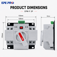 Commutateur de transfert automatique double alimentation 63A ATS 2P AC 220V EPEPRO pour générateur domestique et alimentation de secours