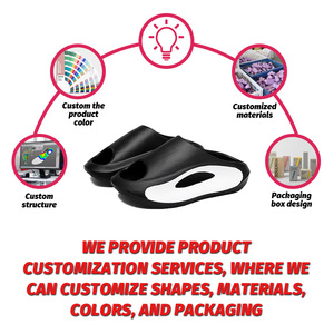 소량 주문 가능 고급 미끄럼 방지 성인용 플랫 슬리퍼 공장 직영 신상 패셔너블 남성 슬라이드 샌들 - Product Image 2