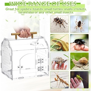 Enclos pour araignées sauteuses, enclos en acrylique pour tarantules, terrarium pour insectes avec poignée et porte magnétique pour reptiles - Product Image 5