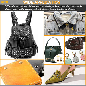 Trang Trí Bạc Matte Vàng Đen Tùy Chỉnh Logo Dập Nổi Đôi Cap Đinh Tán Stud Cho Da Thủ Công Túi Giày Túi Xách - Product Image 6