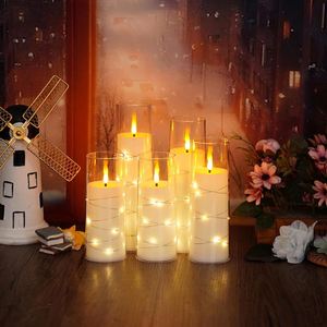 Factory Wholesale Plastic 3-Piece Pillar LED Candles Set <b>Battery</b> <b>Operated</b> Warm White Wedding Christmas Daily Home Decoration - Product Image 3